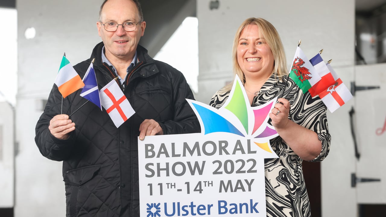 Gerard Kelly, chair of the Sheep Shearing Committee and Carolyn Green, Royal Ulster Agricultural Society
