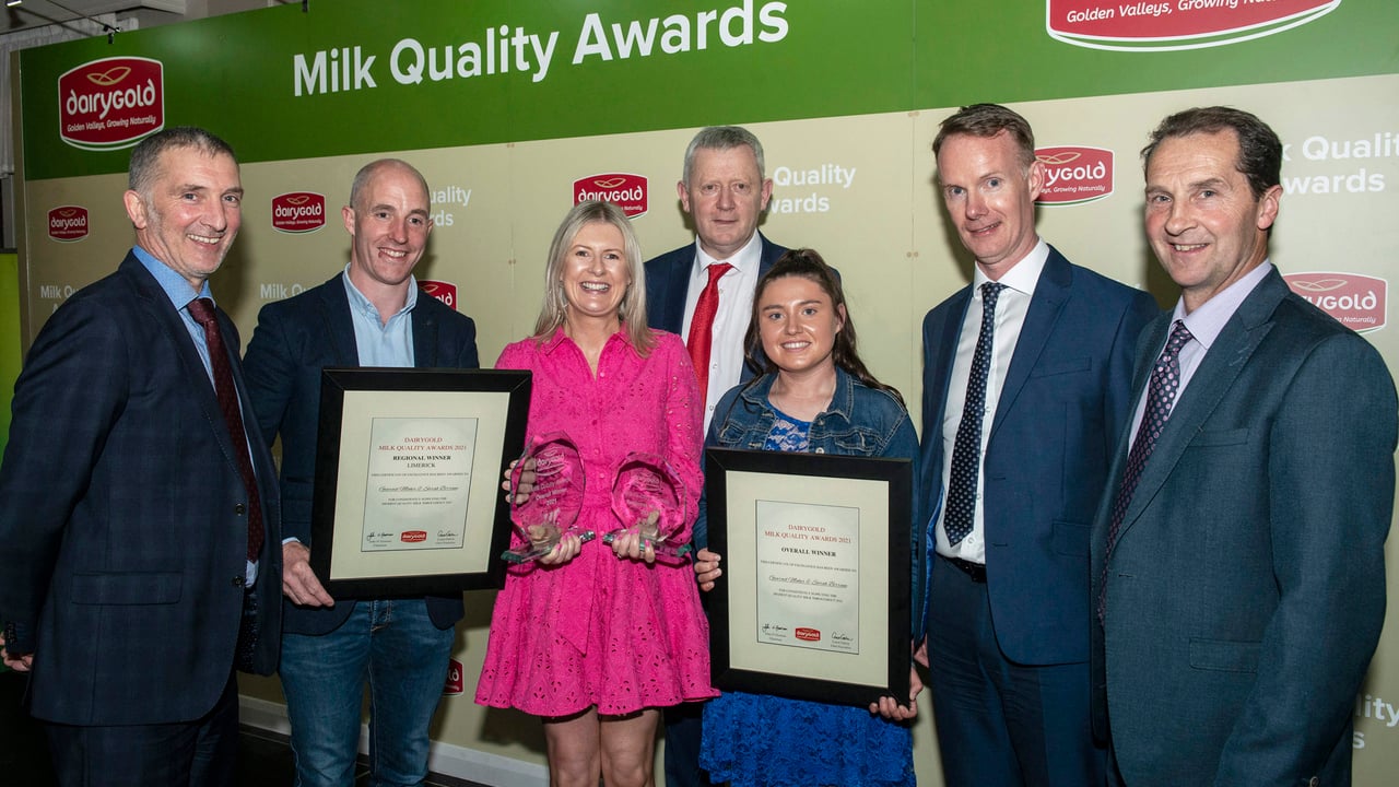 Gearoid Maher, Sarah Maher, John O'Gorman, Dairygold chairman, Billy Cronin, head of supply chain, Sophie Roche, Conor Galvin, Maurice Curtin, 
Photo O'Gorman Photography.