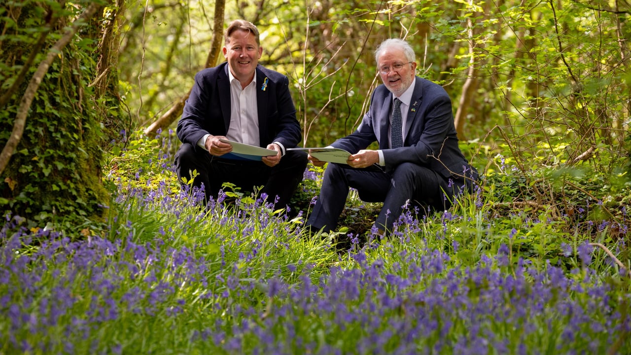Ministers Darragh O'Brien and Malcolm Noonan at the launch of the Strategic Action Plan for the National Parks and Wildlife Service (NPWS)