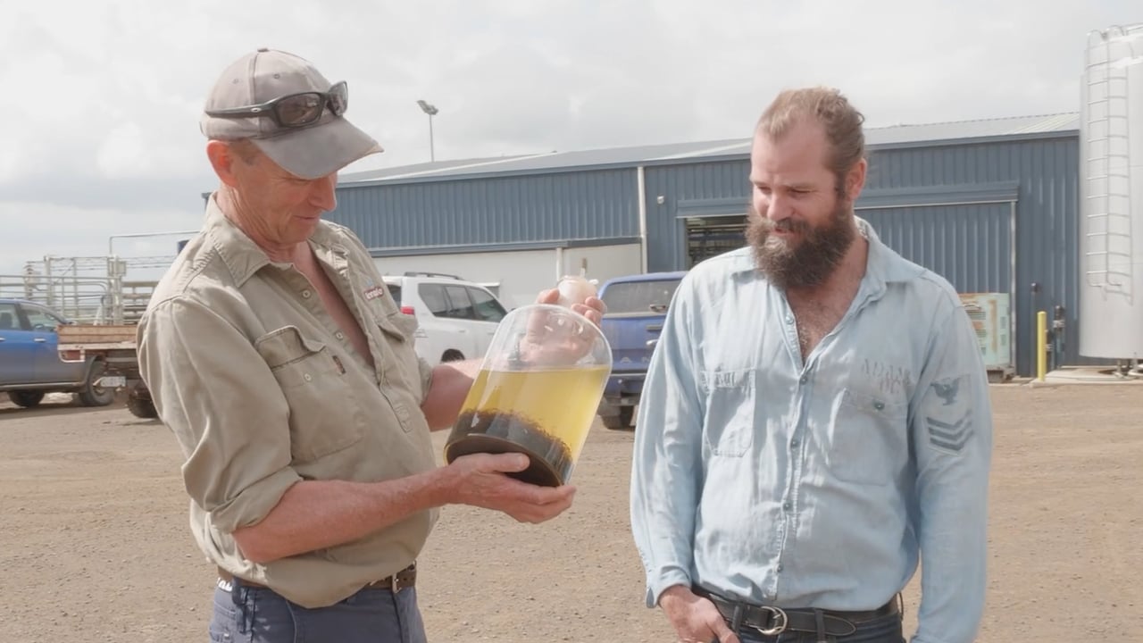 Trial participant and farmer Richard Gardner and Sea Forest founder, Sam Elsom