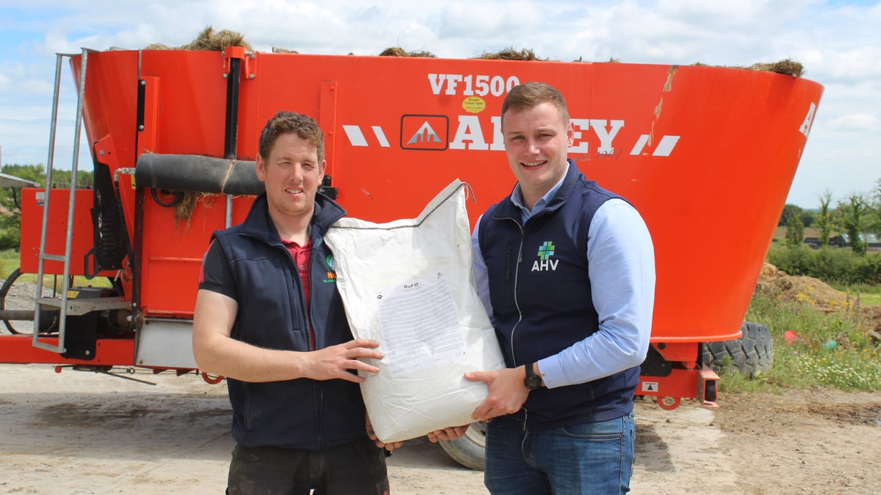 Paddy Gunn, Farm Manager, Co. Roscommon and Michael McGonigle, AHV Nutritionist