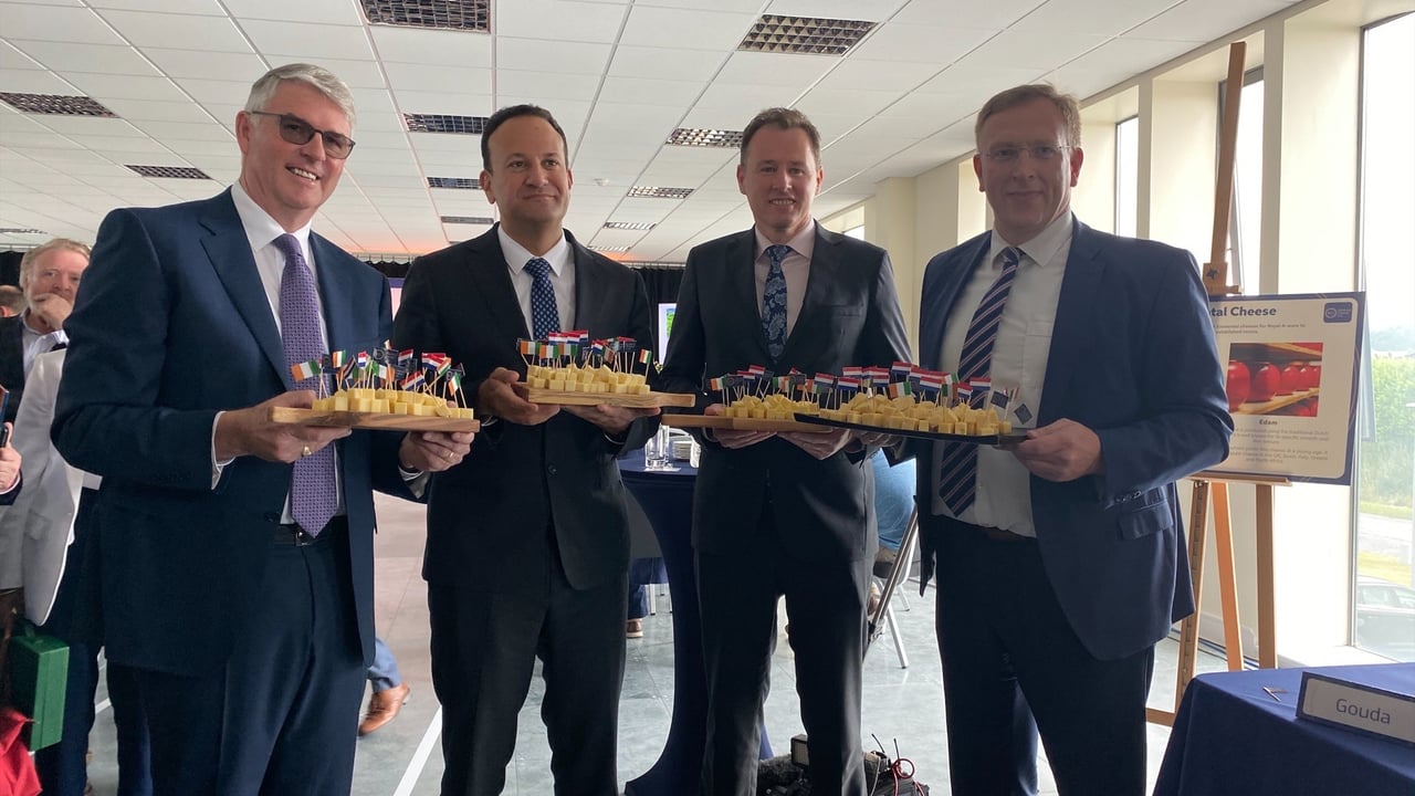 Jim Bergin, Glanbia; Tánaiste, Leo Varadkar; agriculture minister, Charlie McConalogue; Jan Anker, Royal A-ware