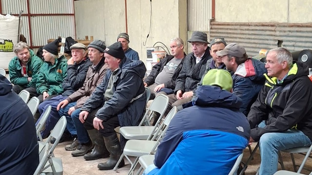 An on-farm farmers’ haggart meeting in Ballysaggart, Co. Waterford.