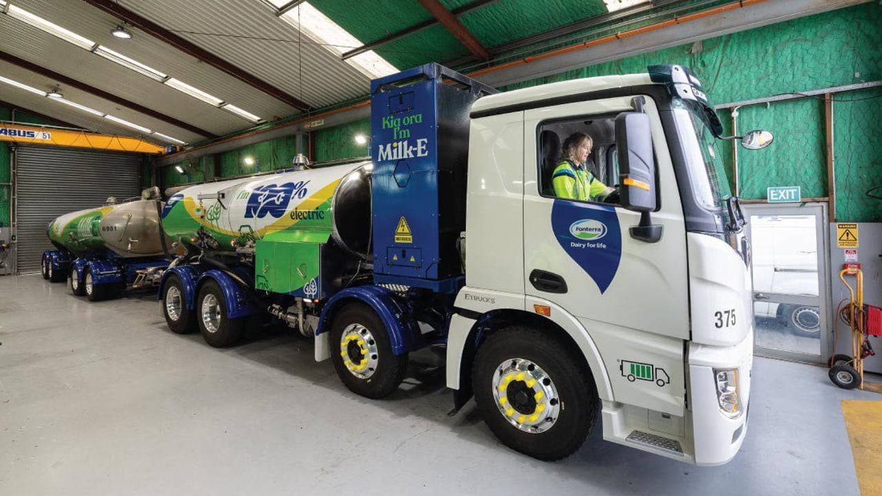 Fonterra officially launches electric milk tanker