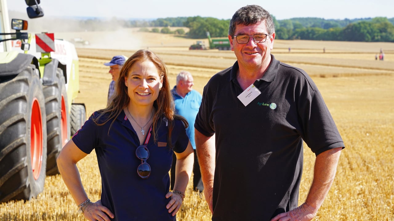 Cathrina Claas with Agriland machinery specialist, Justin Roberts
