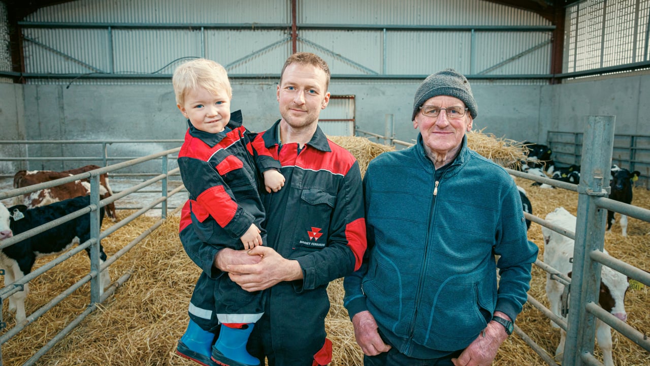 Dick Howley with his son, Adam, and father, Paddy