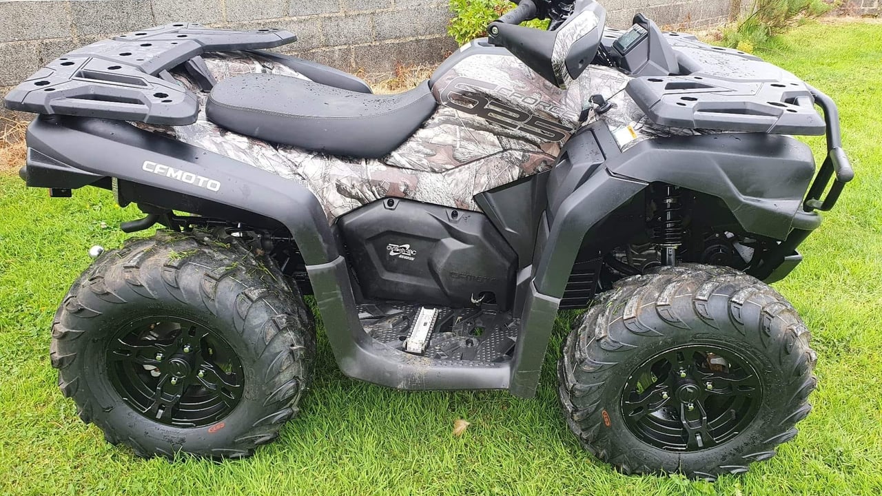 CF Moto cforce 625 quad stolen in Co. Offaly. Image: An Garda Síochána