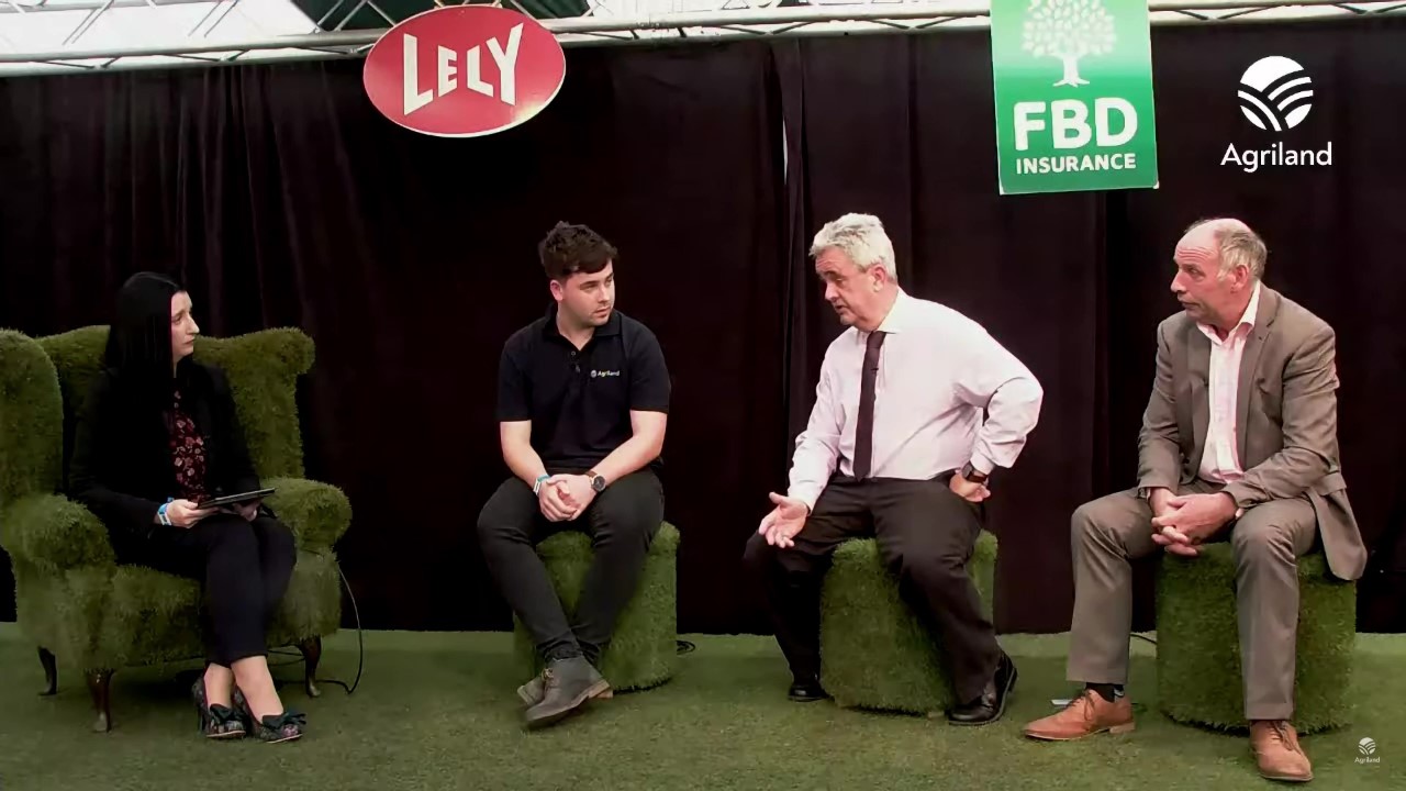 Agriland journalists Aisling O'Brien and Michael Geary, with  
ICSA sheep chair Sean McNamara, and
IFA sheep chair Kevin Comiskey