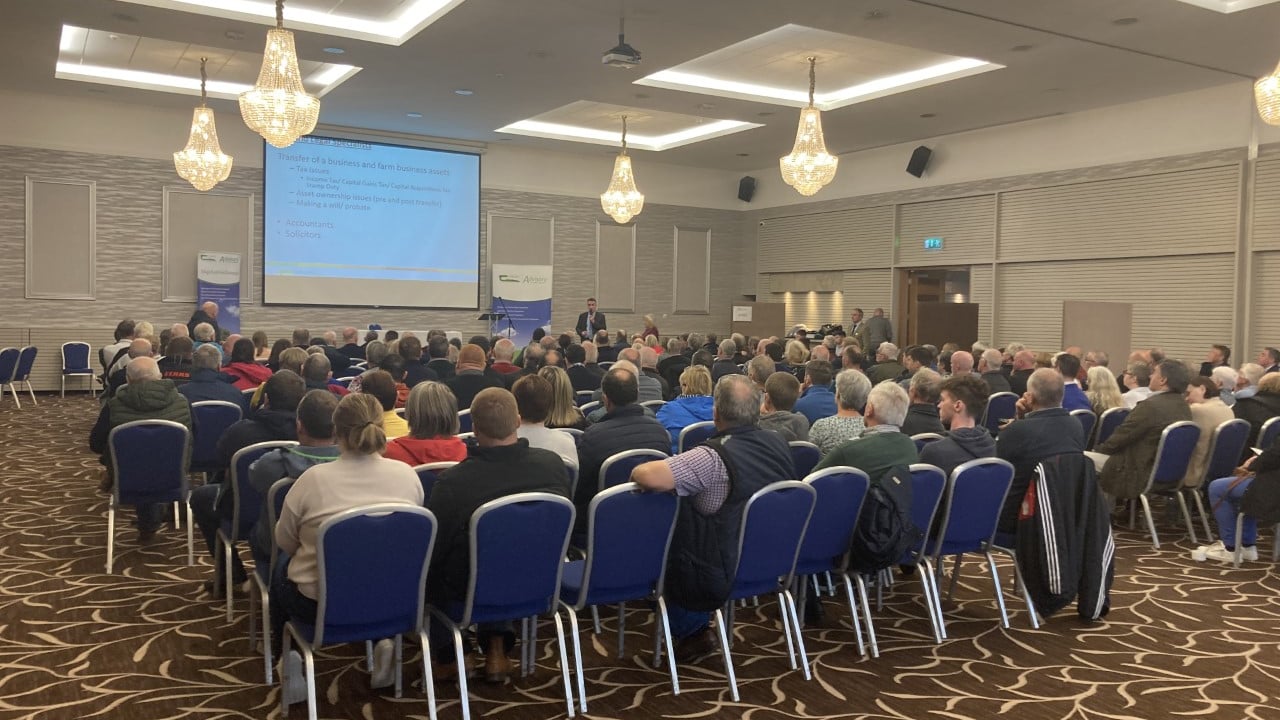 Farmers in attendence at the Transferring the Family Farm event in Letterkenny, Co. Donegal