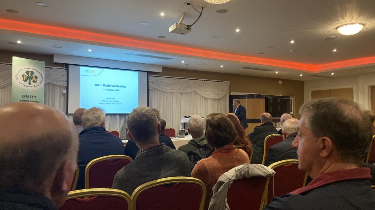 Galway IFA regional meeting held at the Ard Ri Hotel in Tuam