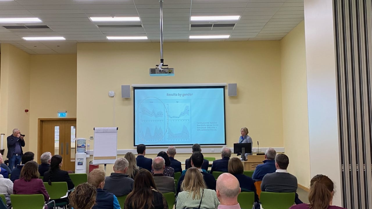 Dr. Claire Jack speaking at the Teagasc BeSafe conference