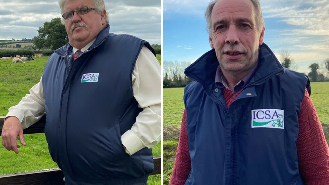 Current ICSA president, Dermot Kelleher (left), ICSA Sheep chair, Sean McNamara (right)