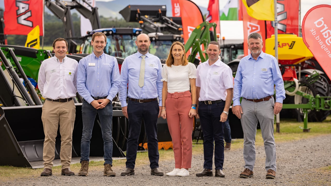 FTMTA Management Committee: (L-r) Rob Hill, John Deere; Stephen Scrivener, Farmhand; Karol Duigenan, Claas; Rosarie Crowley, Kuhn Center Ireland and Cork Farm Machinery; Diarmuid Claridge, Pottinger Ireland; Michael Farrelly, FTMTA 