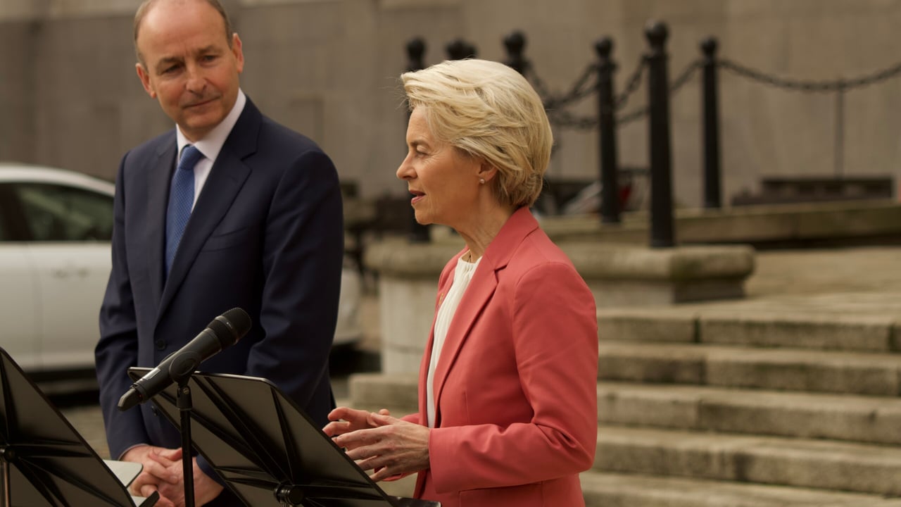 President of the European Commission, Ursula von der Leyen and Taoiseach Micheál Martin