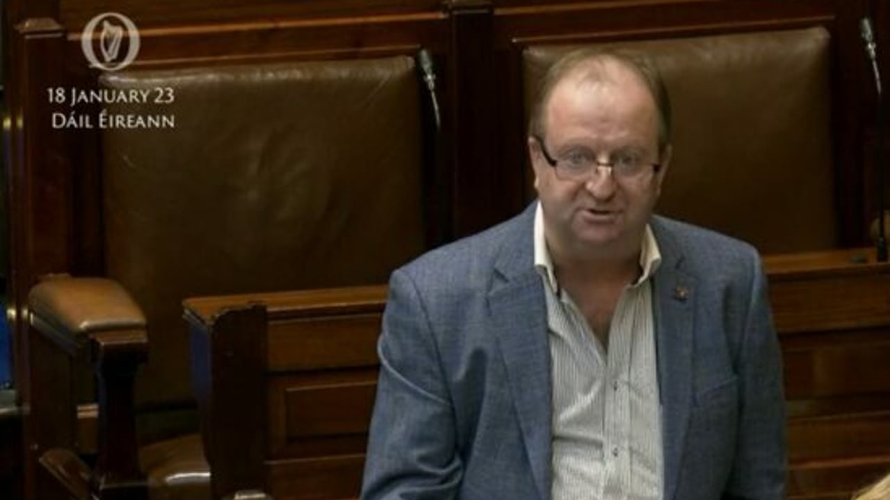 Independent TD for Cork south west Michael Collins speaking in the Dáil