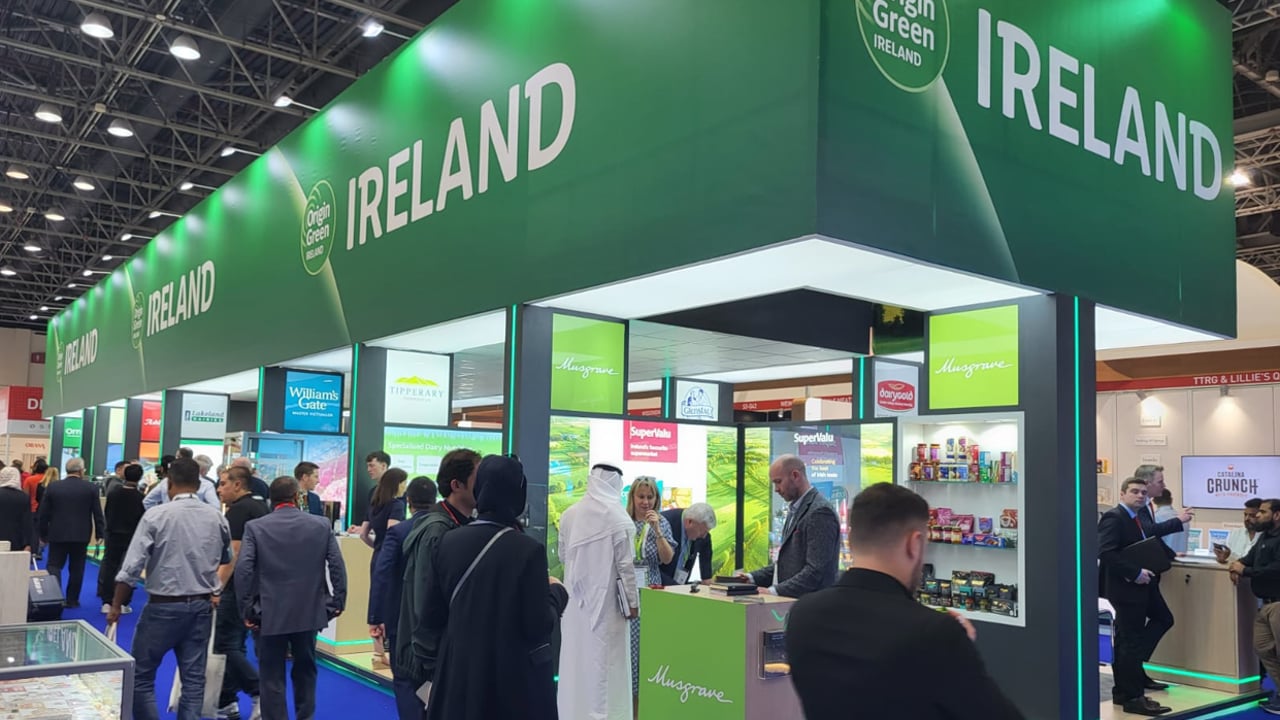The Irish pavillion in the world food hall at Gulfood 2023 Source: Bord Bia