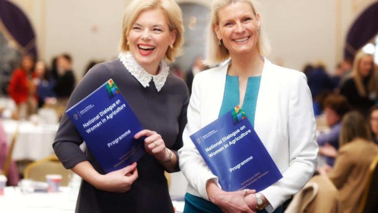 Former German minister for agriculture Julia Klöckner and Minister of State Pippa Hackett 
Image: Fennell Photography 