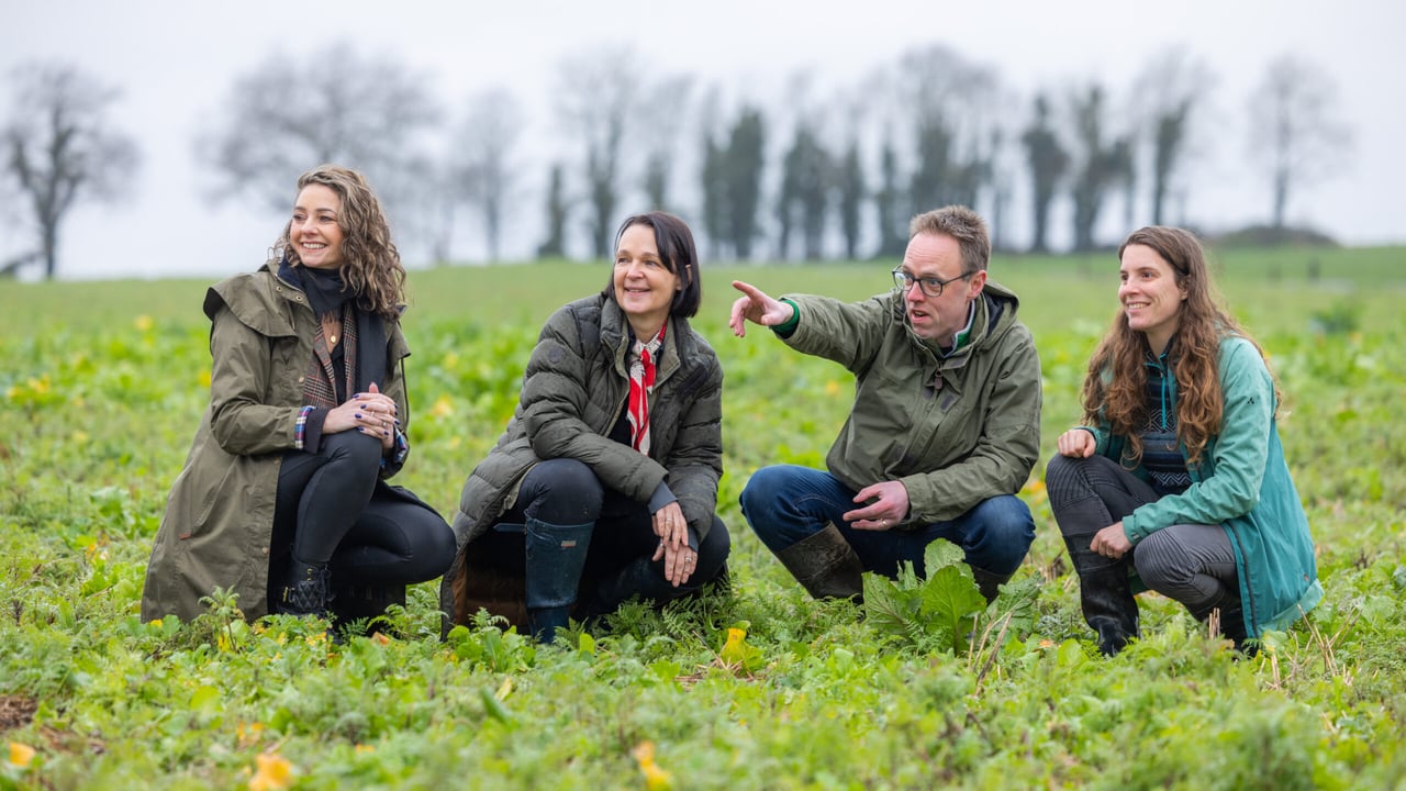 L-R: Avril Collins, corporate affairs director, Heineken Ireland; Kathryn D’Arcy, communications and corporate affairs director, Irish Distillers; David Walsh-Kemmis, Ballykilcavan Farm; and Clara Labaste, Earthworm