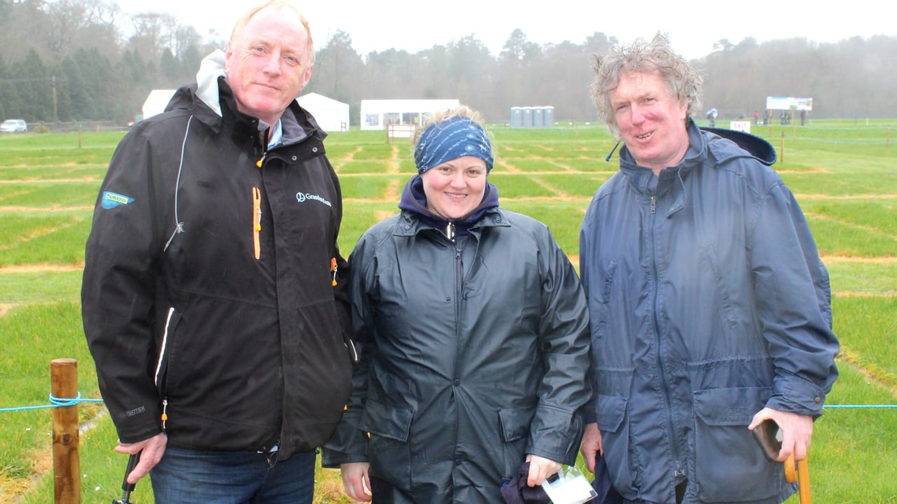 Attending the recent 'Soils Day', held at Johnstown Castle in Co. Wexford: Dr. Lilian O'Sullivan, Teagasc (centre) with John Thompson, Co. Laois (left) and Pat Casey, Co. Cork