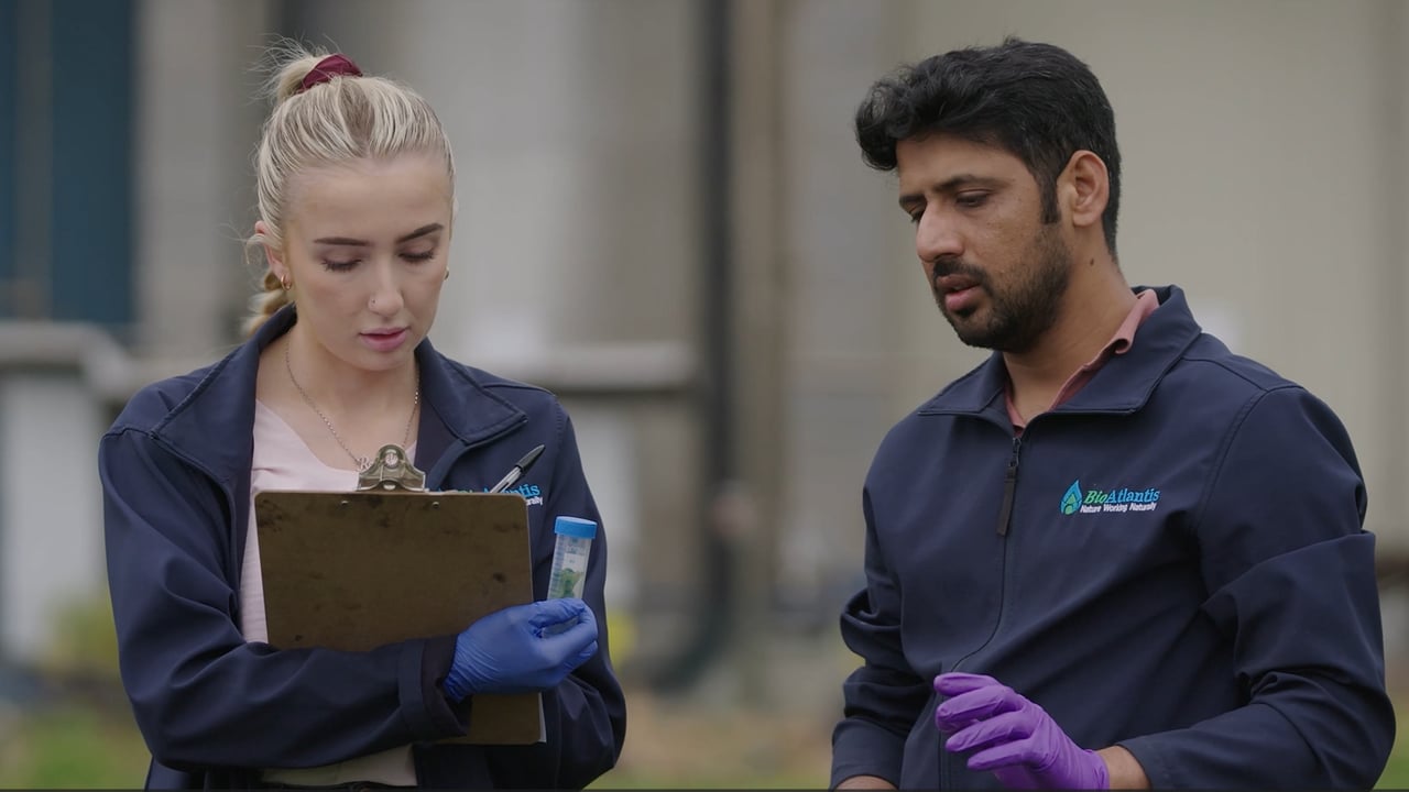 Rachel Randles and Dr. Fiaz Rasul, plant biologists with Bioatlantis