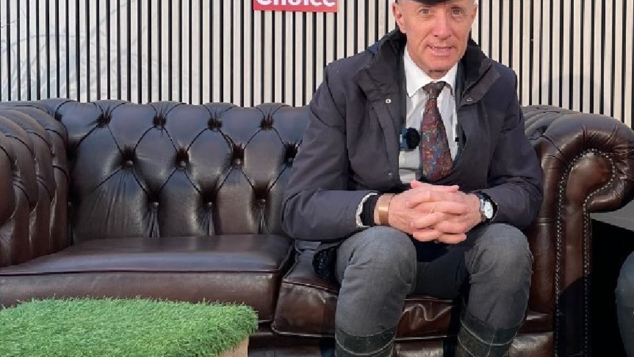 Independent TD for Kerry, Michael Healy-Rae, at the Agriland pavilion at the National Ploughing Championships 