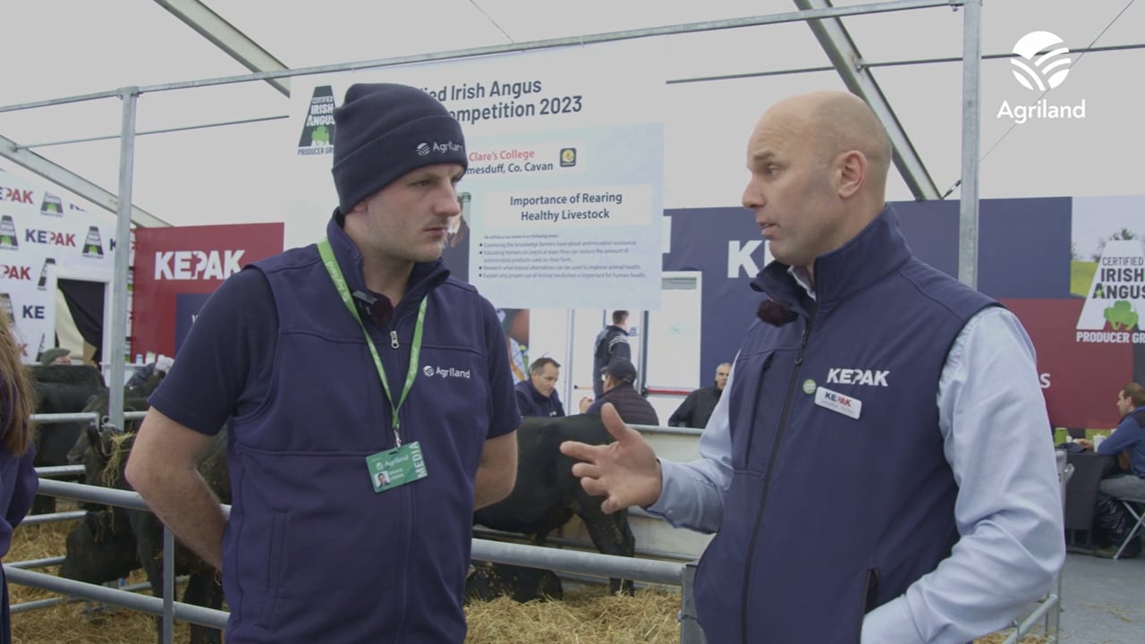 Kepak Group’s livestock procurement manager Jonathan Forbes discussing present trends in the beef trade with Agriland's Breifne O'Brien