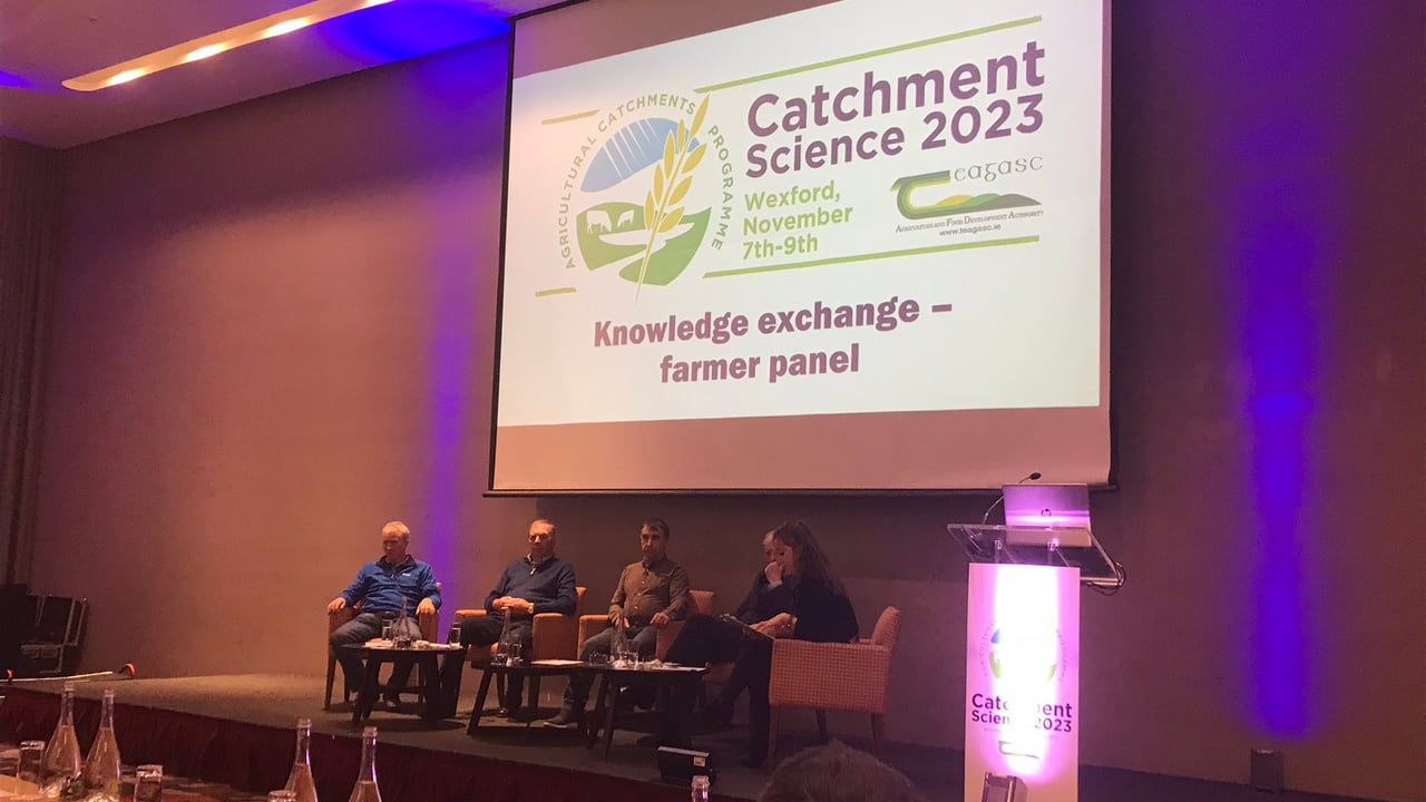 Farmers discussing their farming systems at the conference Source: @Teagasc via X