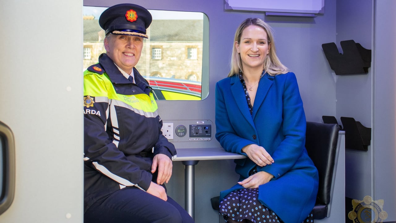 Assistant commissioner for roads policing and community engagement, Paula Hilman and Minister for Justice Helen McEntee. Photo source: An Garda Síochana