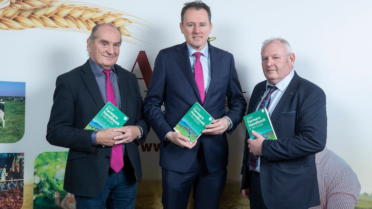 L-R: Author Martin O' Sullivan; Minister for Agriculture, Food and the Marine Charlie McConalogue; and ACA president Noel Feeney