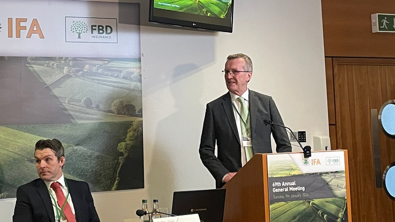 Outgoing Irish Farmer's Association  (IFA) president Tim Cullinan