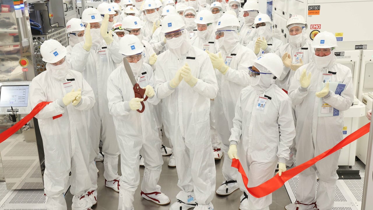 Employees at the Intel manufacturing site in Co. Kildare Source: @Intel_IRL
