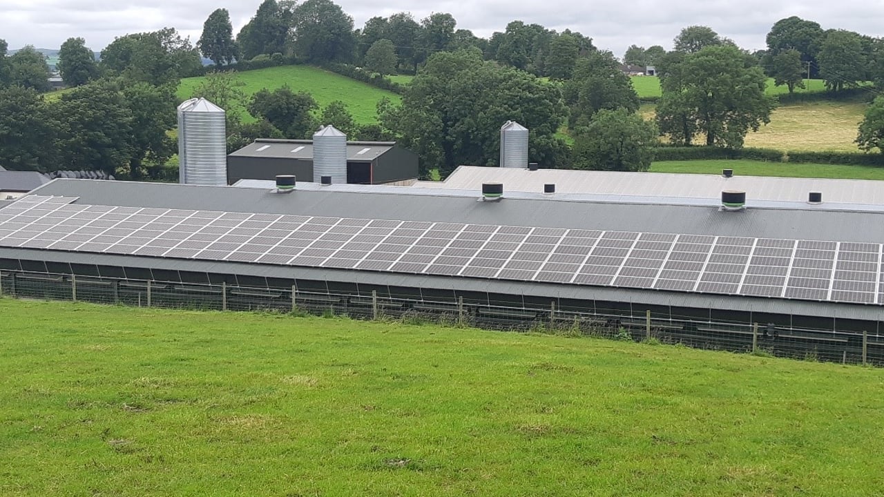 European panel installation completed by Local Power at Nigel Flynn's poultry farm, Co. Monaghan