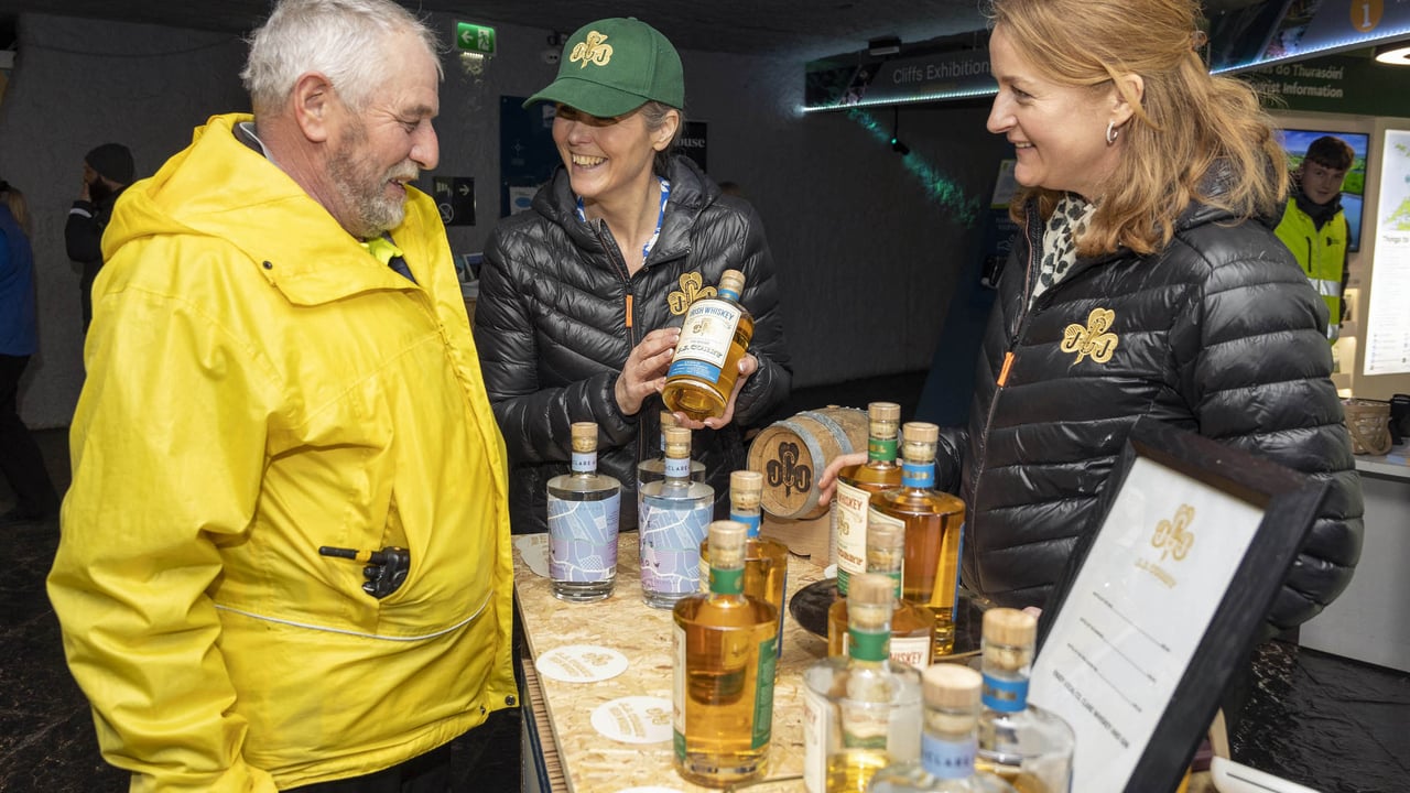 JJ Corry Whiskey of Cooraclare, Co. Clare, is one of the many Clare artisan and craft suppliers participating in the Cliffs of Moher and Clare Retail Exposition 2024 Image source: Arthur Ellis