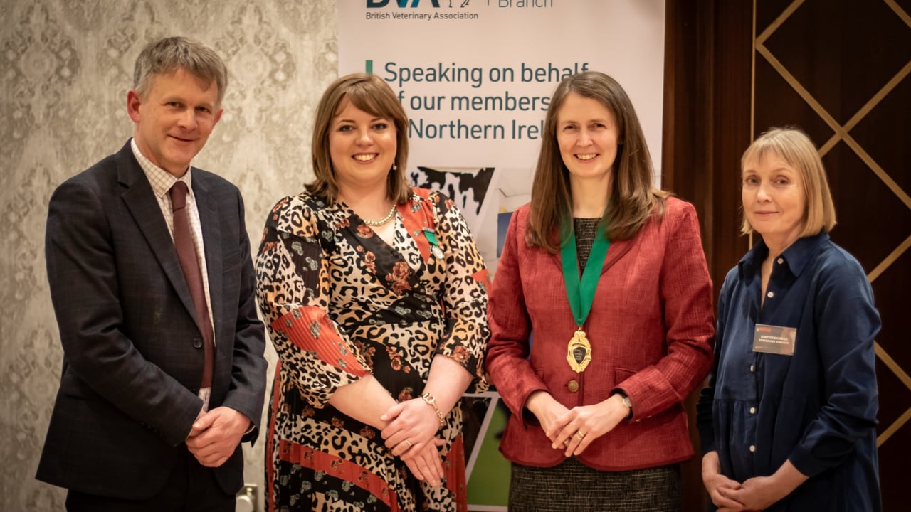 (L-r) BVA senior vice president, Malcolm Morley; BVANI senior vice president, Esther Skelly-Smith; new BVANI president, Sharon Verner; and BVANI junior vice president, Kirsten Dunbar