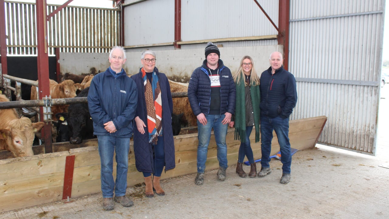 The Weir family - Derek, Paula, Curtis, Beth and Johnny - hosted the launch of the 'Irish Grass Fed Beef' PGI initiative on their farm, near Lifford in Co Donegal