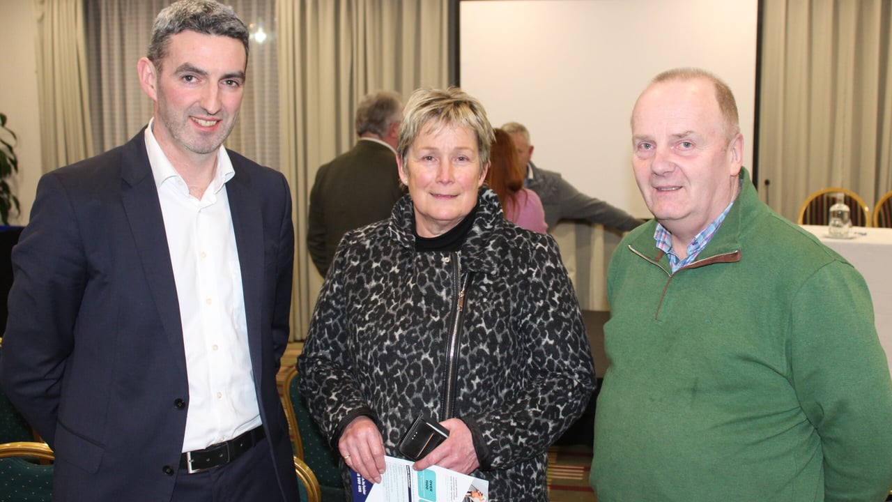 Attending the IFA national potato meeting, held in north Co. Dublin (l-r): Robert Malone, IFA; Marina and Stephen Hatton, from Co. Wexford