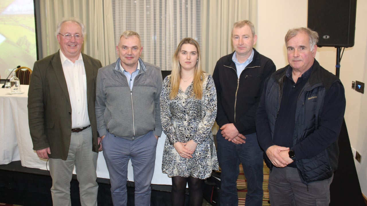 Attending the recent IFA National Potato Meeting, (l-r): Lorcan Bourke, Bord Bia; Shay Phelan, Teagasc; Niamh Brennan, IFA; Sean Ryan, IFA; and Barry Mitchell, IFA