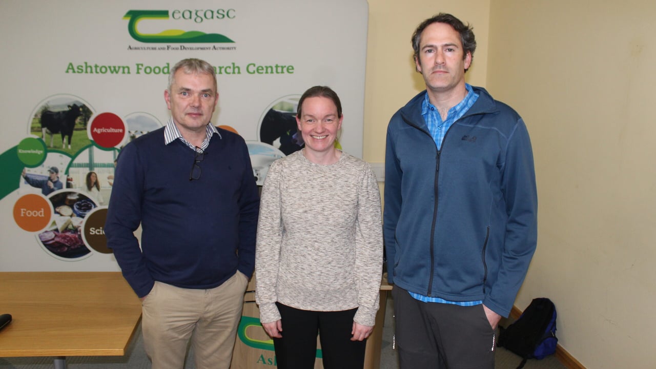 Speaking at the recent Teagasc potato blight workshop (l-r): Shay Phelan, Teagasc; Faye Ritchie, ADAS; and Steven Kildea, Teagasc