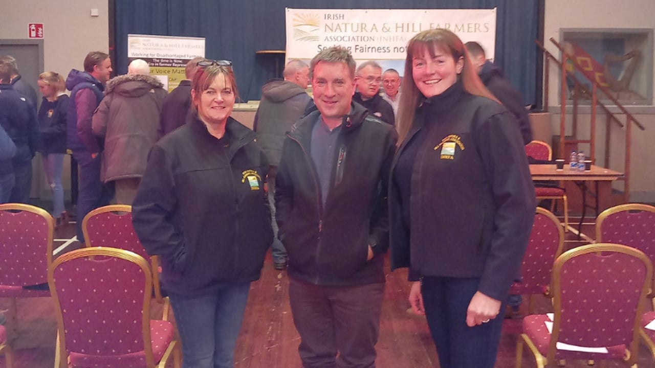 R-l: New chair, Mary Sheehan; Sinn Féin Cllr, Robert Brosnan; and INHFA member. Image source: Robert Brosnan
