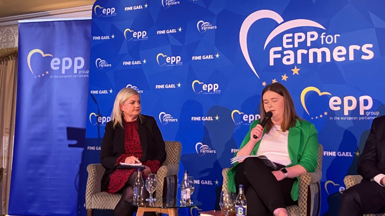 Macra president Elaine Houlihan speaking at the EPP conference