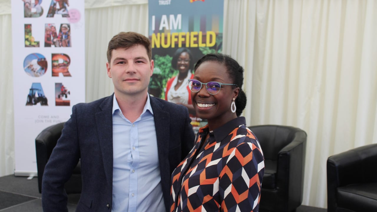 Cormac White and Barbara Bray. They both spoke at a Balmoral Show reception