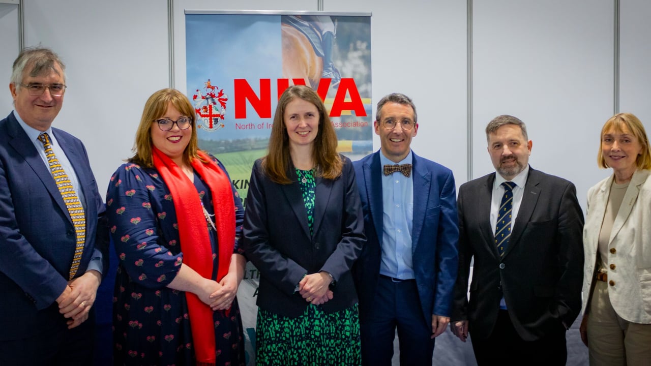 (L-r) Tom Elliott, Esther Skelly-Smith, Sharon Verner, Minister Muir, Minister Swann, Kirsten Dunbar Source: NIVA and BVA NI