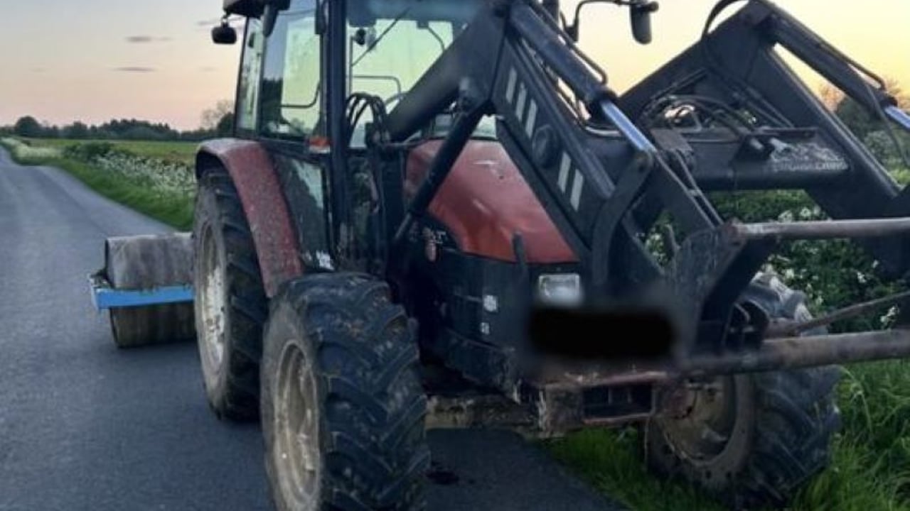 Gardaí stop 14-year-old driving untaxed tractor