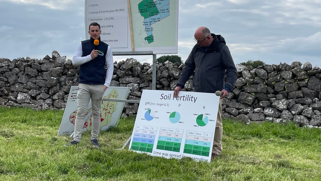Teagasc advisor Kevin Madden speaking at the IGA Beef Event on Martin Shaughnessy's farm in Co. Mayo
