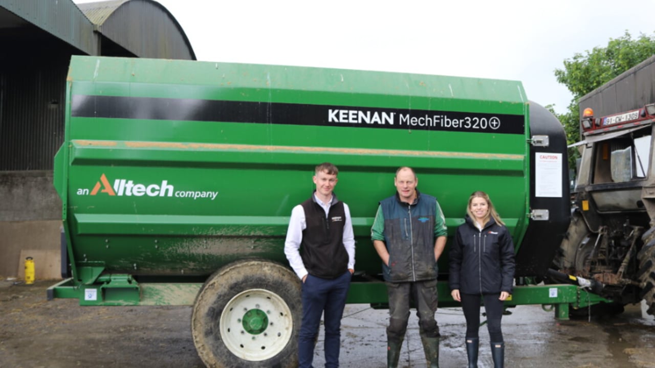KEENAN Ireland sales manager, Adam Hanratty with Damien Moore and InTouch nutritionist, Emma Swan
