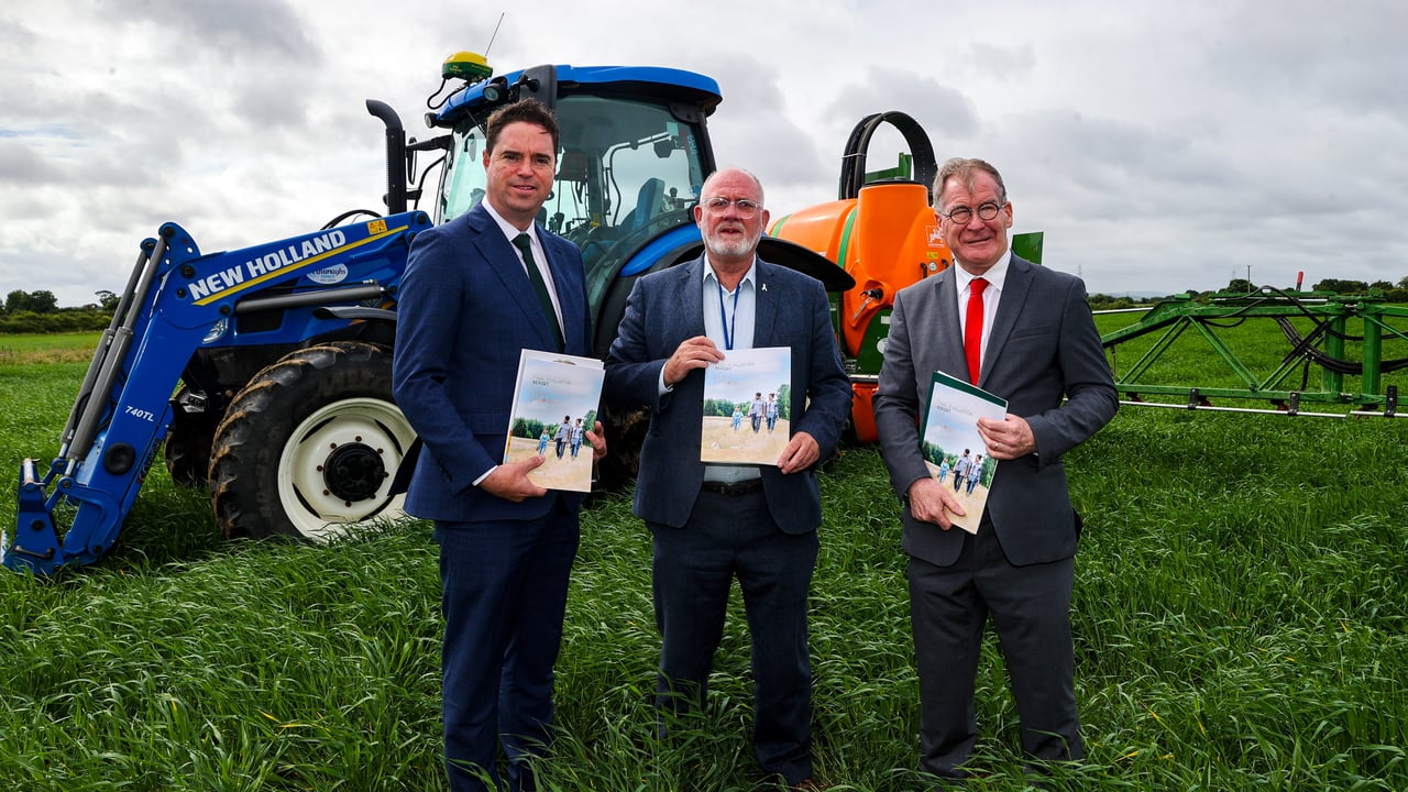 Left to right: Martin Heydon, Sean Cooke, Colm Burke at the launch report on farmer health and wellbeing programme 2024