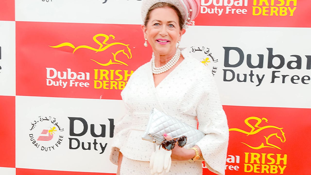 Liz Maher from Bagenalstown, Carlow who won the Dubai Duty Free Most Stylish Competition at the Irish Derby meeting in the Curragh Racecourse. Image: Aishling Conway