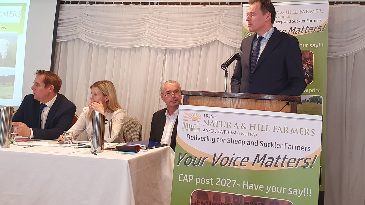 Minister for Agriculture, Food and the Marine, Charlie McConalogue addressed the AGM of the INHFA in Tuam Co. Galway today