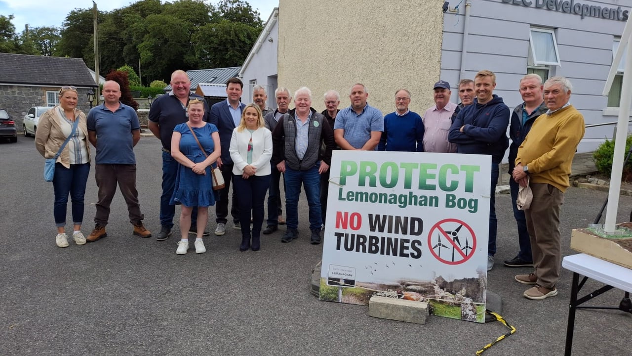 Carol Nolan TD with Lemanaghan Bog Heritage and Conservation Group. Source: Carol Nolan
