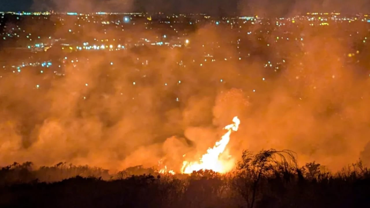 Fire engine remains at the scene of Co. Dublin gorse fire